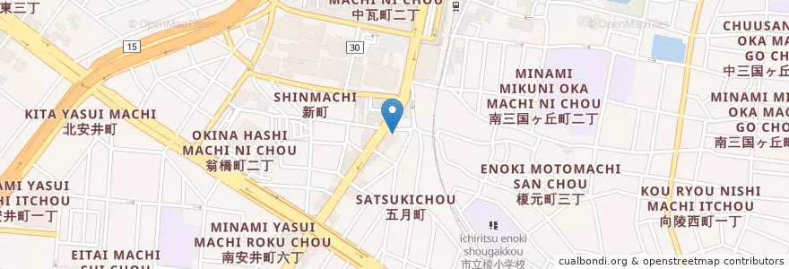 Mapa de ubicacion de 国民生活金融公庫堺支店 en Japão, 大阪府, 堺市, 堺区.