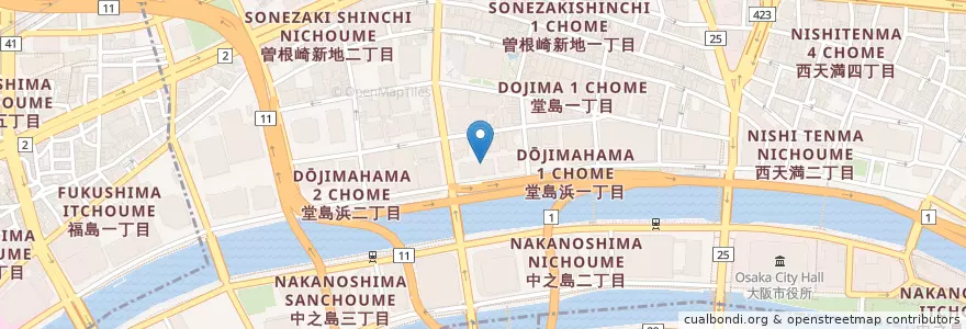 Mapa de ubicacion de 国際協力銀行大阪支店 en اليابان, أوساكا, أوساكا, 北区.