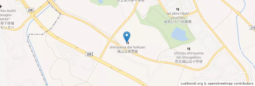 Mapa de ubicacion de 城山台保育園 en Jepun, 大阪府, 堺市, 南区.