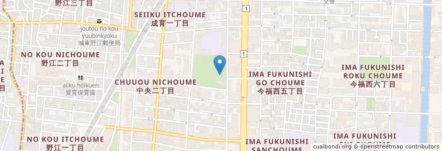 Mapa de ubicacion de 城東児童館 en Japon, Préfecture D'Osaka, 大阪市, 城東区.