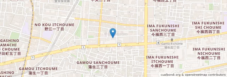 Mapa de ubicacion de 城東社会保険事務所 en اليابان, أوساكا, أوساكا, 城東区.