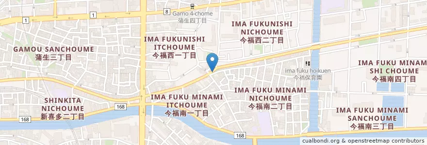 Mapa de ubicacion de 城東警察署今福交番 en Japan, Osaka Prefecture, Osaka, Joto Ward.
