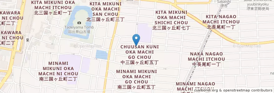 Mapa de ubicacion de 堺三国ヶ丘郵便局 en Japan, Osaka Prefecture, Sakai, Sakai Ward.