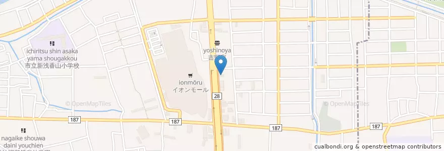 Mapa de ubicacion de 堺北花田郵便局 en Jepun, 大阪府, 堺市, 北区.