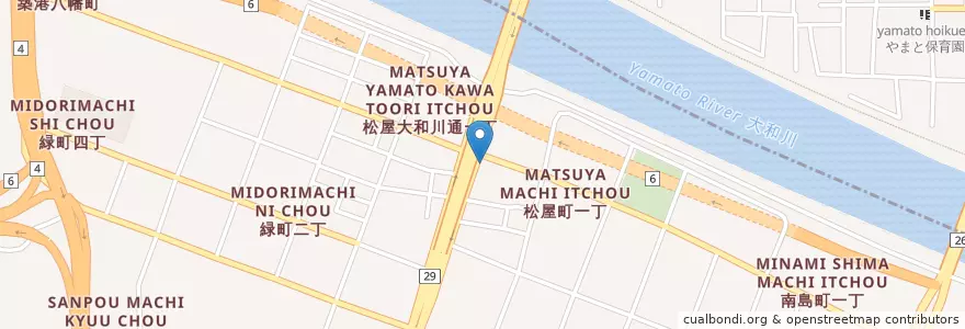 Mapa de ubicacion de 堺北警察署三宝町交番 en 일본, 오사카부, 사카이시, 堺区.
