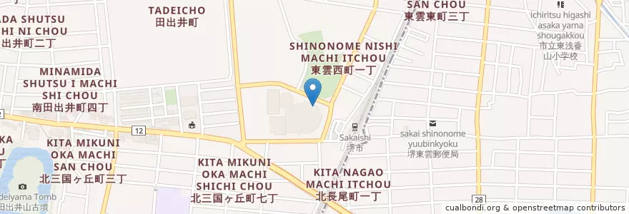 Mapa de ubicacion de 阪和堺市駅前交番 en اليابان, أوساكا, ساكاي, 堺区.