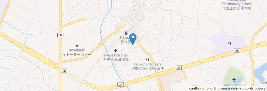 Mapa de ubicacion de 堺南警察署津久野町交番 en Japão, 大阪府, 堺市, 西区.
