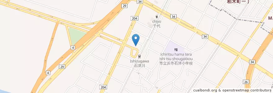 Mapa de ubicacion de 堺南警察署浜寺石津西交番 en 日本, 大阪府, 堺市, 西区.