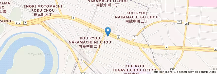 Mapa de ubicacion de 堺向陵中町郵便局 en ژاپن, 大阪府, 堺市, 堺区.