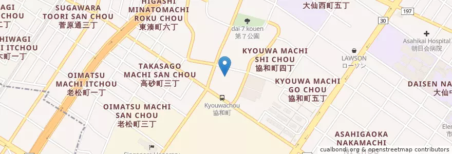 Mapa de ubicacion de しおあなの森保育園 en 日本, 大阪府, 堺市, 堺区.