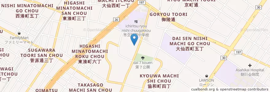 Mapa de ubicacion de 堺市立人権ふれあいセンター図書ホール en Japon, Préfecture D'Osaka, Sakai, 堺区.