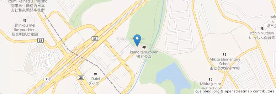 Mapa de ubicacion de 堺市立南図書館美木多分館 en 日本, 大阪府, 和泉市.