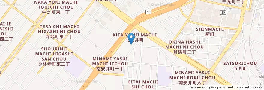 Mapa de ubicacion de 堺市立安井保育所 en Япония, Осака, Сакаи, 堺区.