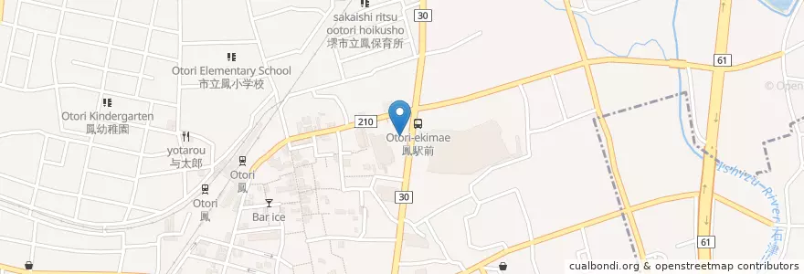 Mapa de ubicacion de Nishi Fire Station en Japan, Osaka Prefecture, Sakai, Nishi Ward.