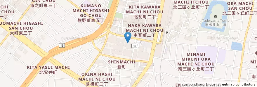 Mapa de ubicacion de 堺東社会保険事務所 en ژاپن, 大阪府, 堺市, 堺区.