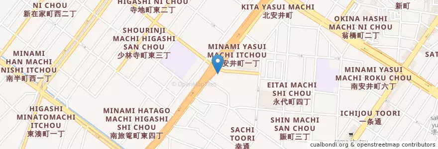 Mapa de ubicacion de 堺永代郵便局 en Japan, 大阪府, 堺市, 堺区.