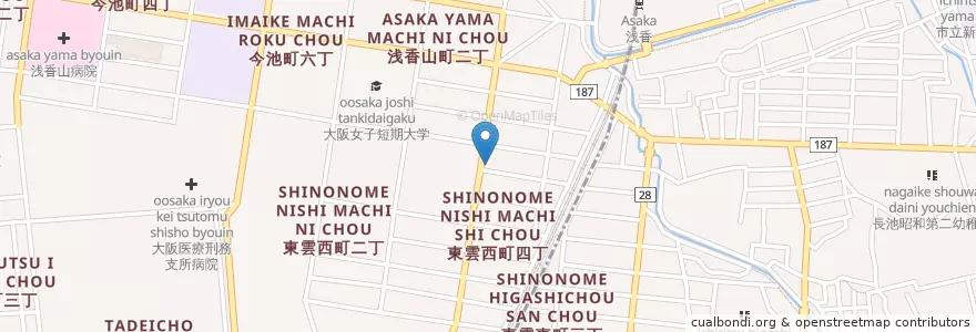 Mapa de ubicacion de 堺浅香山郵便局 en 日本, 大阪府, 堺市.