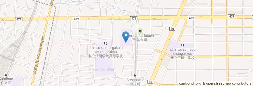 Mapa de ubicacion de 墨江幼稚園 en Japão, 大阪府, 大阪市, 住吉区.