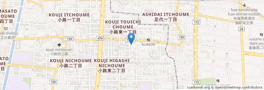 Mapa de ubicacion de 大東幼稚園 en Japan, 大阪府, 生野区.