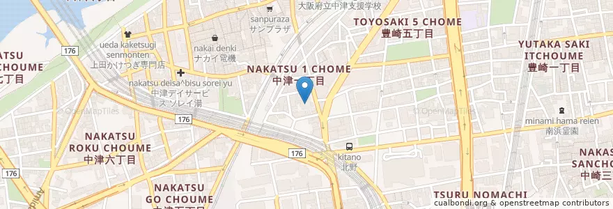 Mapa de ubicacion de 大淀警察署 en Japan, 大阪府, Osaka, 北区.