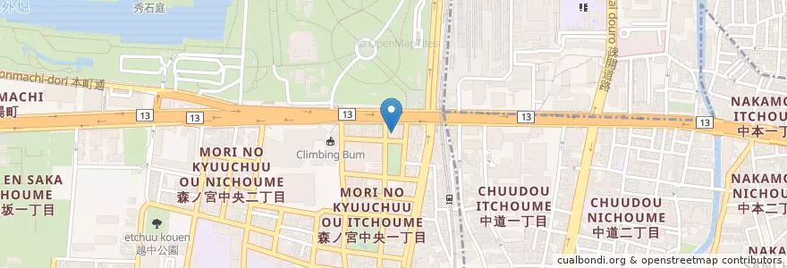 Mapa de ubicacion de 大阪労働局大阪中央労働基準監督署 en Japão, 大阪府, 大阪市, 中央区.