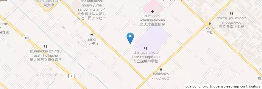 Mapa de ubicacion de 大阪労働局泉大津労働基準監督署 en 日本, 大阪府, 泉大津市.