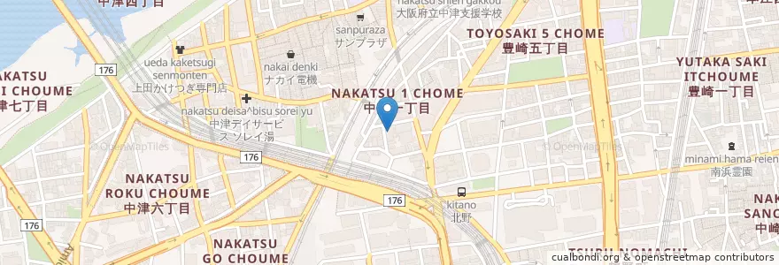Mapa de ubicacion de 大阪国税局大淀税務署 en Japan, 大阪府, Osaka, 北区.