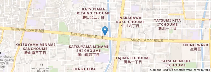 Mapa de ubicacion de 大阪国税局生野税務署 en Japan, Osaka Prefecture, Osaka, Ikuno Ward.