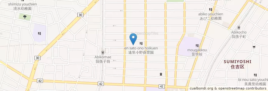 Mapa de ubicacion de 大阪市消防局住吉消防署 en Japonya, 大阪府, 大阪市, 住吉区.
