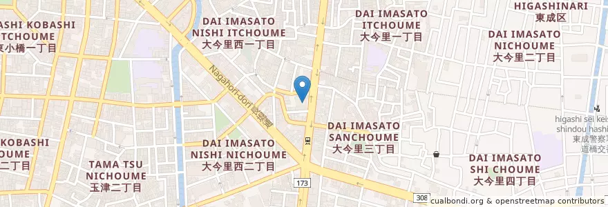 Mapa de ubicacion de 大阪市消防局東成消防署 en Япония, Осака, 大阪市, 東成区.