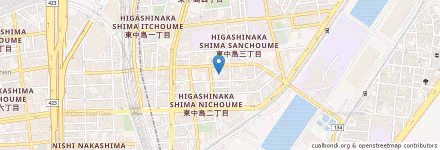 Mapa de ubicacion de 大阪市立南方保育所 en Japan, 大阪府, Osaka, 東淀川区.