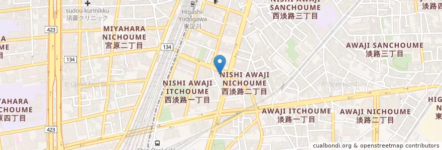 Mapa de ubicacion de 大阪市立日之出第３保育所 en Japon, Préfecture D'Osaka, 大阪市, 淀川区.