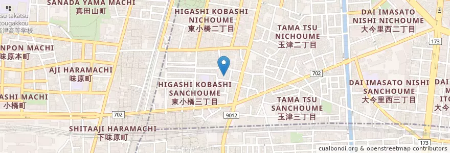 Mapa de ubicacion de 大阪市立東小橋保育所 en 日本, 大阪府, 大阪市, 東成区.