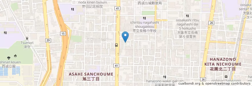 Mapa de ubicacion de 大阪市立松之宮北保育所 en Jepun, 大阪府, 大阪市, 西成区.