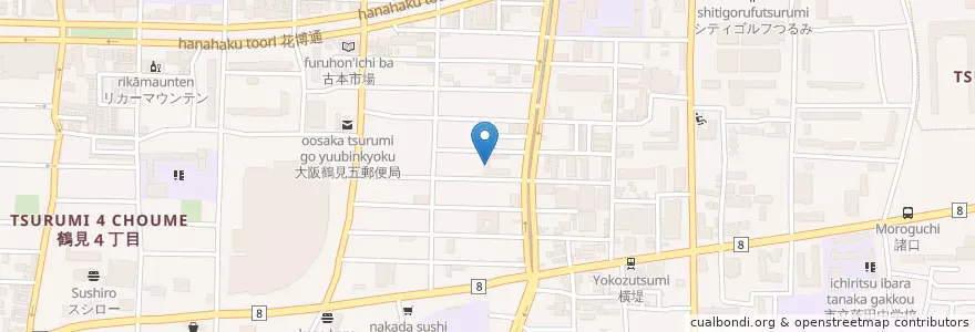 Mapa de ubicacion de 大阪市立茨田第２保育所 en Japon, Préfecture D'Osaka, 大阪市, 鶴見区.