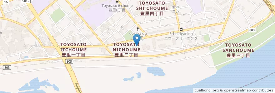 Mapa de ubicacion de 大阪市立豊里第２保育所 en Japan, Osaka Prefecture, Osaka, Higashiyodogawa Ward, Asahi Ward.