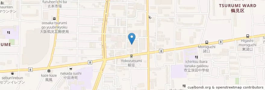 Mapa de ubicacion de 大阪市立鶴見図書館 en 日本, 大阪府, 大阪市, 鶴見区.