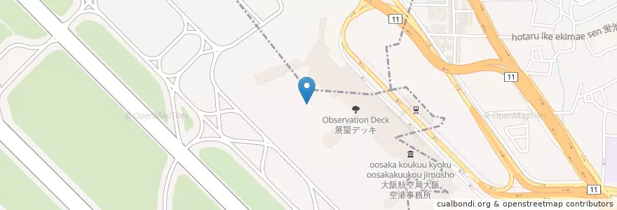 Mapa de ubicacion de 大阪管区気象台大阪航空測候所 en Япония, Хёго.