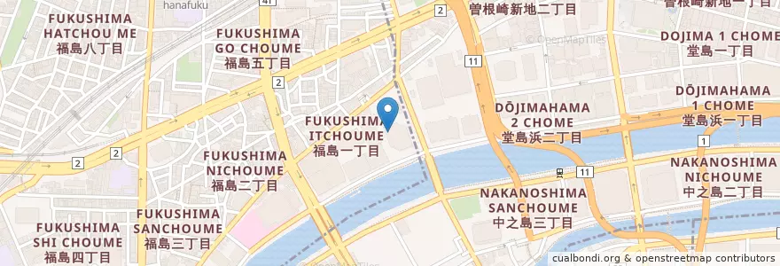 Mapa de ubicacion de 大阪高等検察庁 en Japón, Prefectura De Osaka, Osaka, 北区.