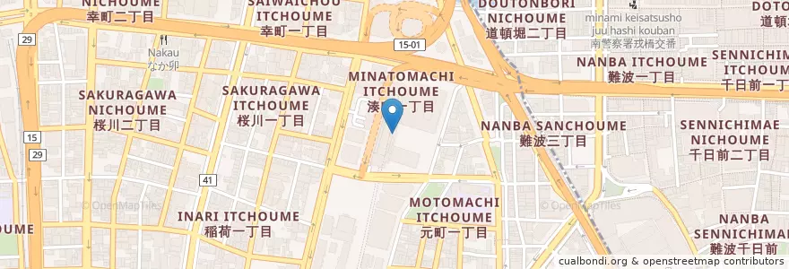 Mapa de ubicacion de 大阪OCAT内郵便局 en Japan, Präfektur Osaka, 大阪市.