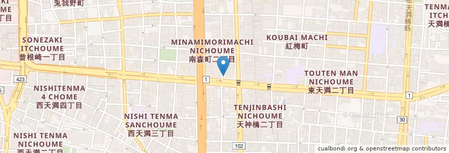 Mapa de ubicacion de 天満警察署南森町交番 en ژاپن, 大阪府, 大阪市, 北区.