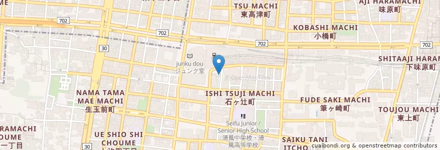Mapa de ubicacion de 天王寺警察署上本町交番 en اليابان, أوساكا, أوساكا, 天王寺区.