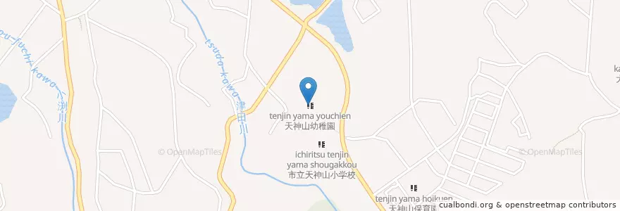 Mapa de ubicacion de 天神山幼稚園 en Япония, Осака, 岸和田市.