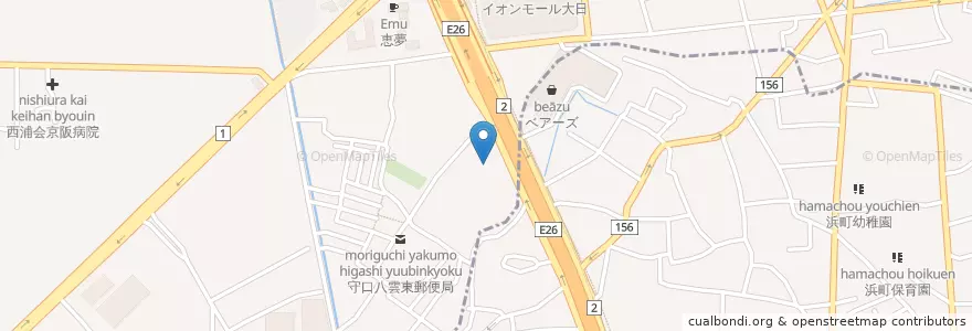 Mapa de ubicacion de 守口敬任会病院 en Japón, Prefectura De Osaka, 守口市.