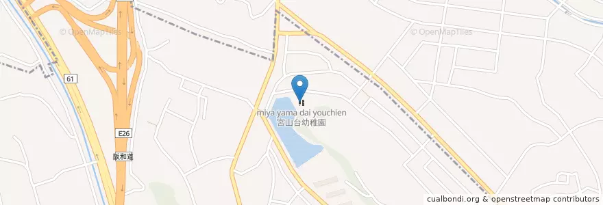 Mapa de ubicacion de 宮山台幼稚園 en Япония, Осака, Сакаи, 南区.