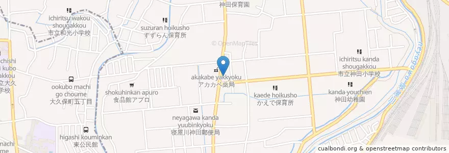 Mapa de ubicacion de 寝屋川警察署神田交番 en ژاپن, 大阪府, 寝屋川市.
