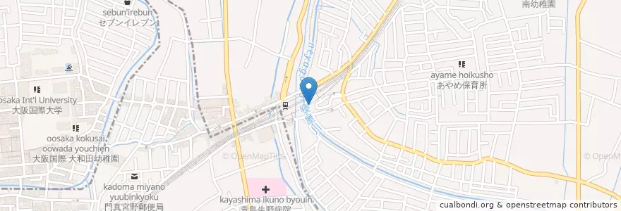 Mapa de ubicacion de 寝屋川警察署萱島駅前交番 en Япония, Осака, 寝屋川市.