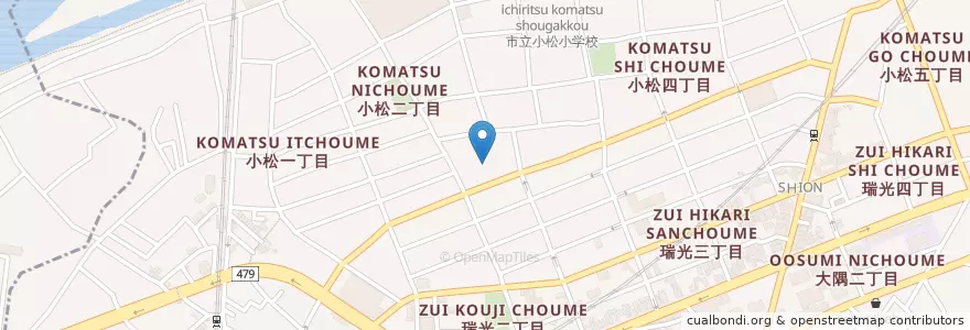 Mapa de ubicacion de 小松幼稚園 en Japan, 大阪府, Osaka, 東淀川区.