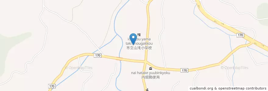 Mapa de ubicacion de 山滝幼稚園 en 日本, 大阪府, 岸和田市.