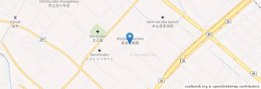 Mapa de ubicacion de 岸和田市立新条保育所 en Jepun, 大阪府, 岸和田市.